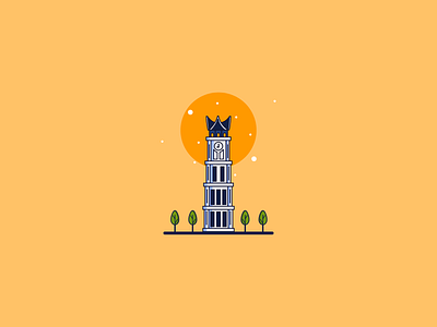 jam gadang art branding design digital art editing flat illustration indonesia logo vector