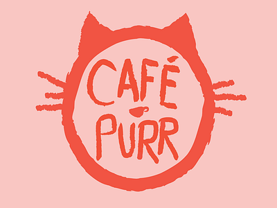 Cafe Purr Pop-up Event Design cat cat cafe event logo volunteer