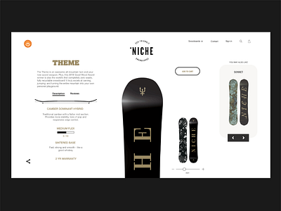 Snowboard web design concept