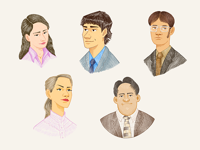 The office Characters character design graphic design illustration illustrator sketch