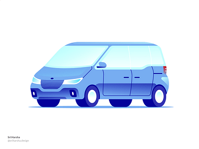 Mini van illustration car car illustration cars design graphic design illustration illustrator mini van van