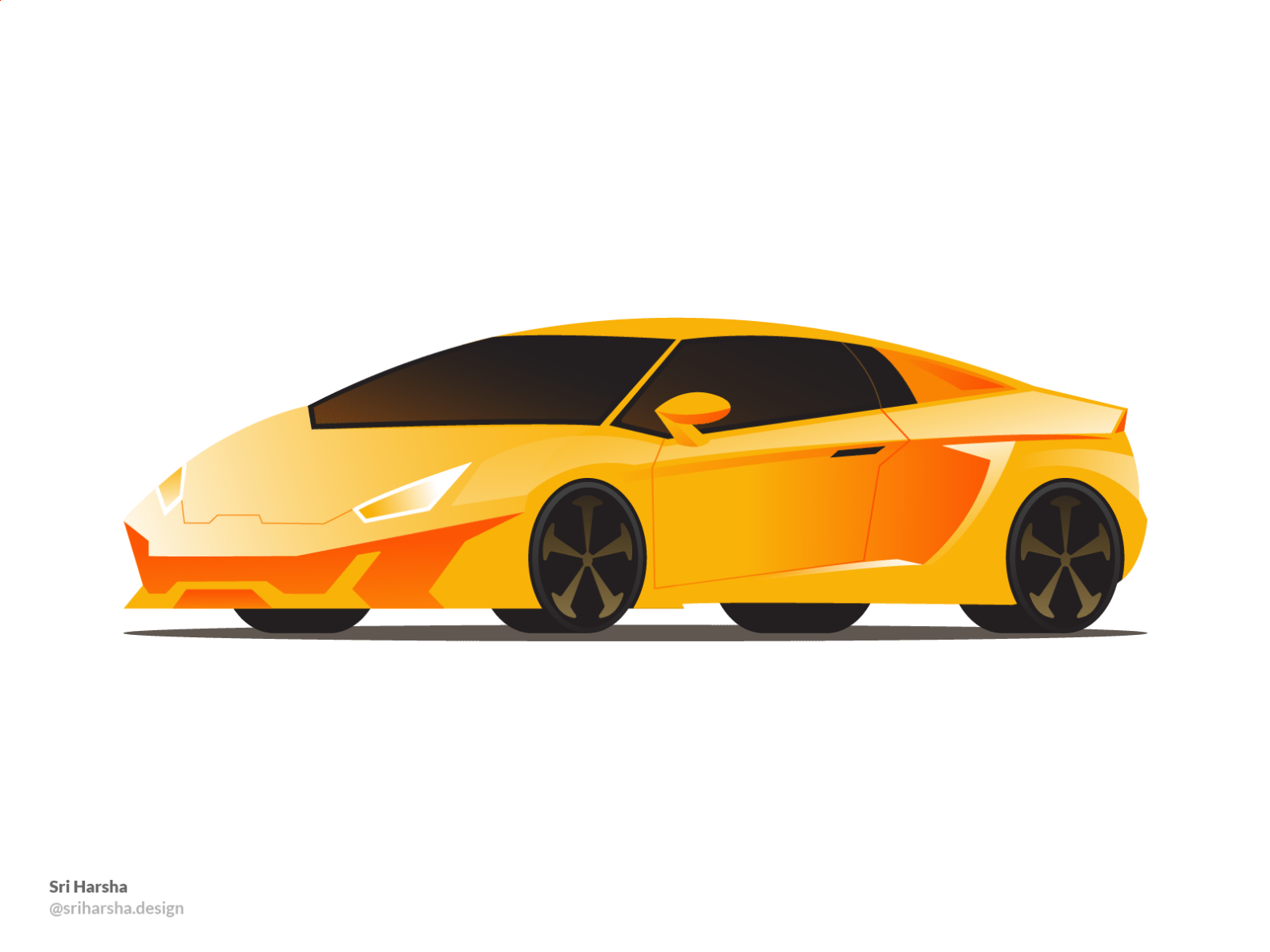 Lambo Illustration By Sri Harsha On Dribbble