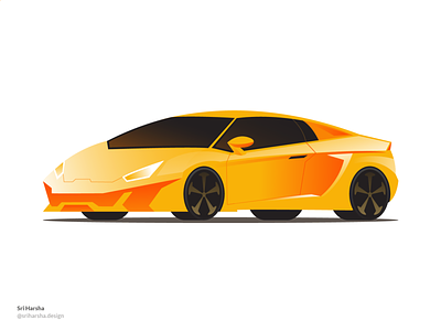 Lambo illustration car car illustration design graphic design illustration illustrator sports car vector