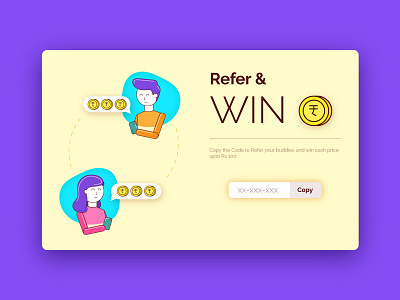 Refer & Win adobe design illustration illustrator money re design refer work