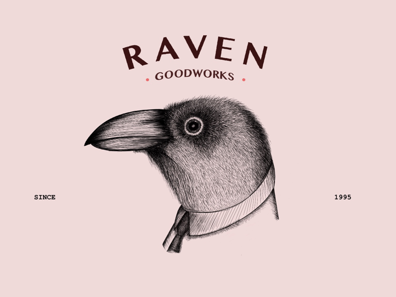 Raven Goodworks procreate ipad pro photoshop illustrator graphic design retro vintage illustration logo design
