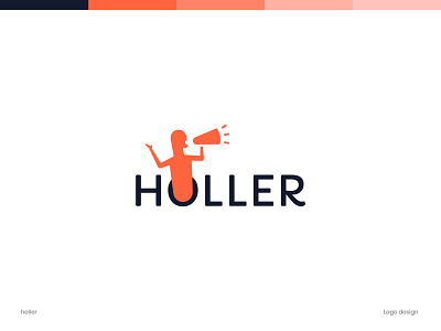 HOLLER brand design branding design illustration logo vector