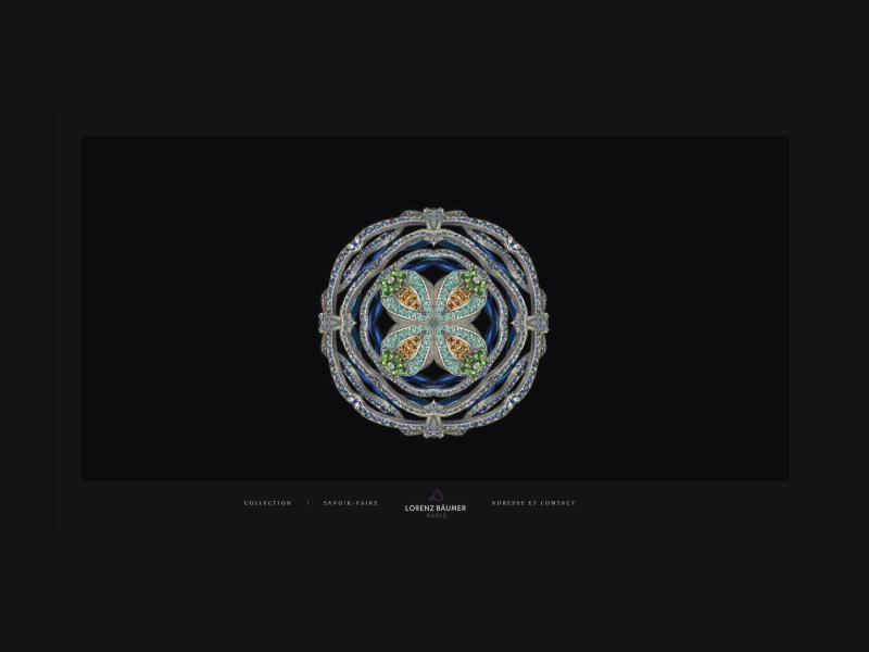 Lorenz Baumer interface jewel kaleidoscope motion website