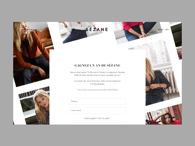 Sezane design fashion graphic website