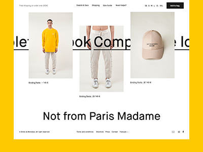 DDM animation art direction ecommerce typography website