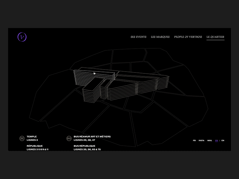 Map animation interface motion transition website