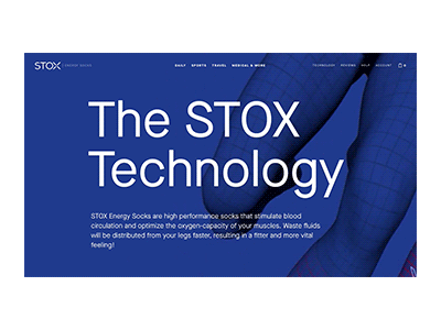 Stox animation layout transition typography website