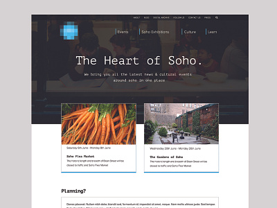 Soho Home Page clean design flat soho web