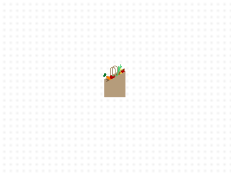 Sincuru Branding ae animation bag branding design flat food waste fruit gif icon logo vegetables
