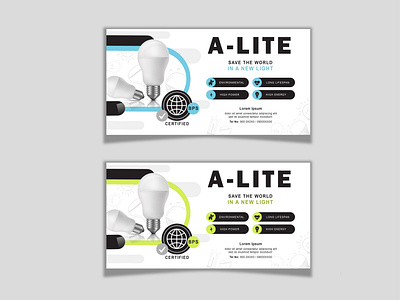 A-Lite Banner Design ads ads banner ads design advertisement banner banner ad banner ads banner design brand illustrator light