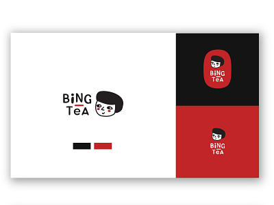 BingTea Branding branding graphic design ill illustrator logo