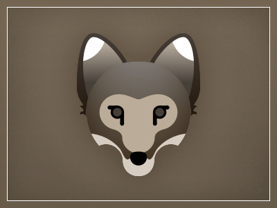 Arctic Fox animal arctic fox grey icon logo