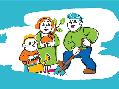 Family community family illustration