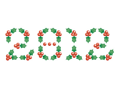 Christmas illustrations 2 christmas digits numbers type