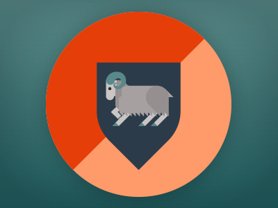 Coat of arms aries faroe islands geometric icons illustration pictogram ram sheep