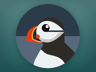 Puffin bird faroe islands geometric icons illustration pictogram puffin