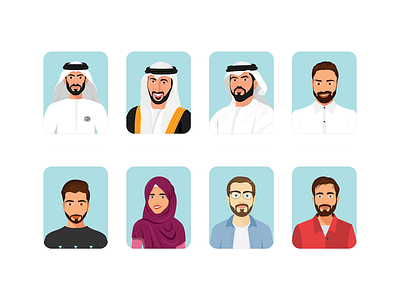 iBox Team avatar branding character creative design illustration innovationbox.ae inspirational logo vector