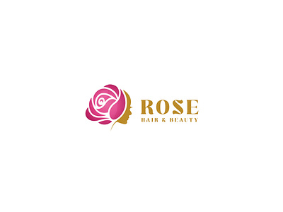 Rose Hair & Beauty creative hair hair beauty logo hair logo illustration inspirational landing page logo rose rose hair rose logo vector