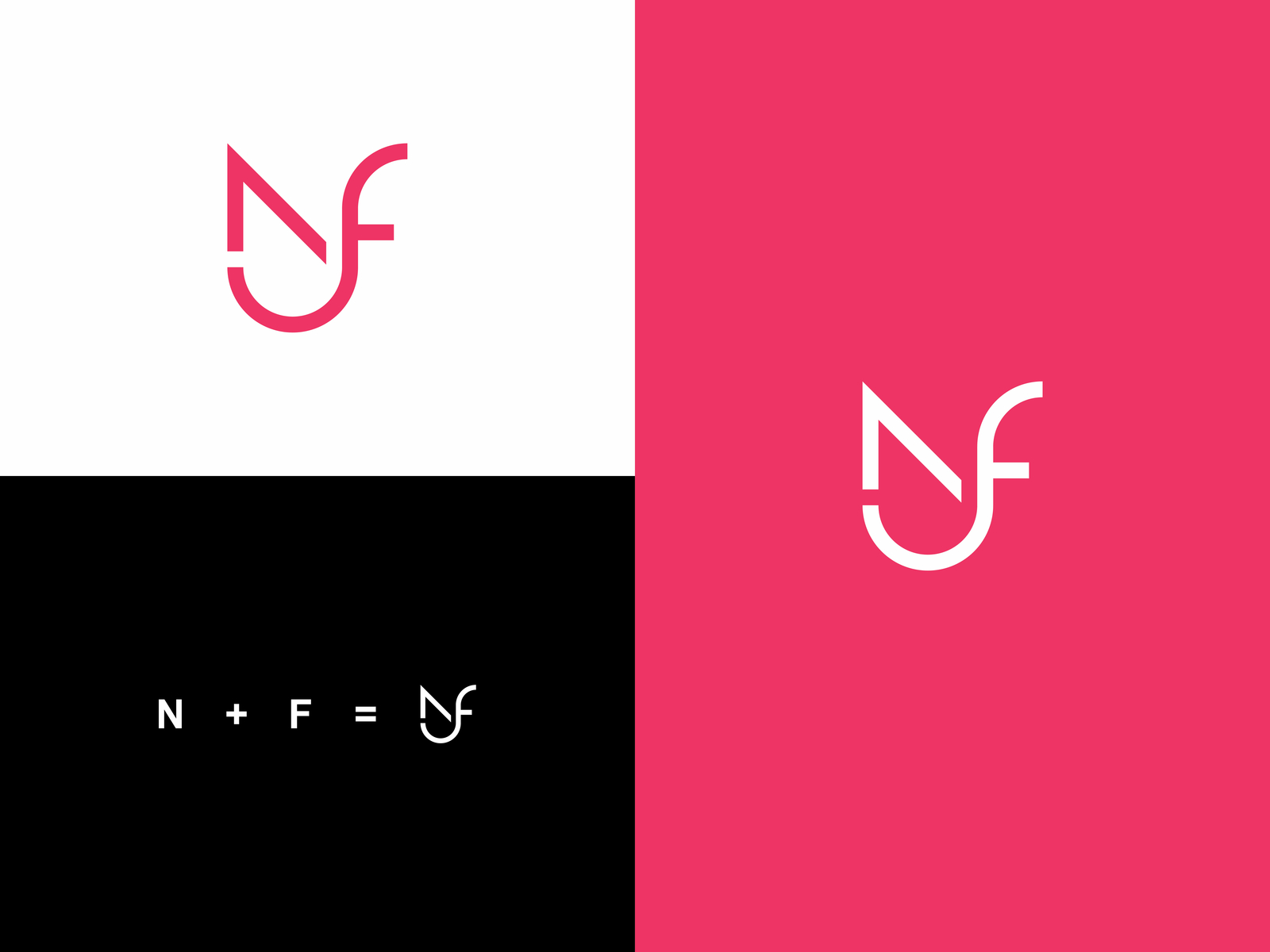 Nf logo concept design Royalty Free Vector Image
