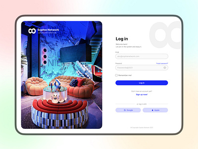 Log in (Light) - UI Showcase design flat ui web website