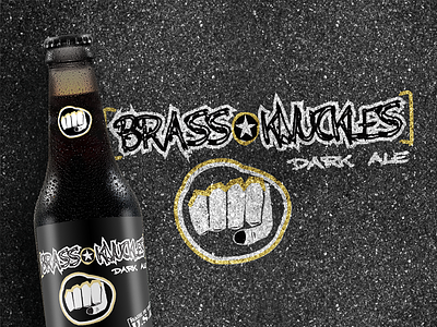 Brass Knuckles Brew Dark Ale beer brand identity branding brewery business design identity logo