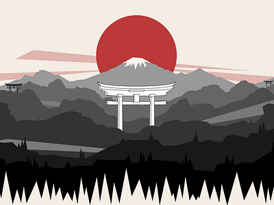 Japan from the Dream design illustration japan vector