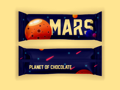 Sweet Mars chocolate design illustration mars packaging