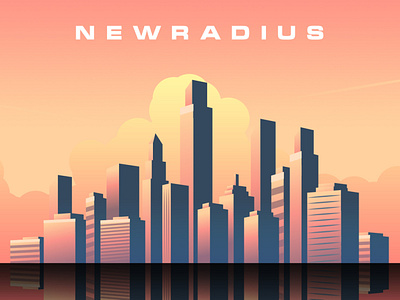 NewRadius city cityscape design illustration vector