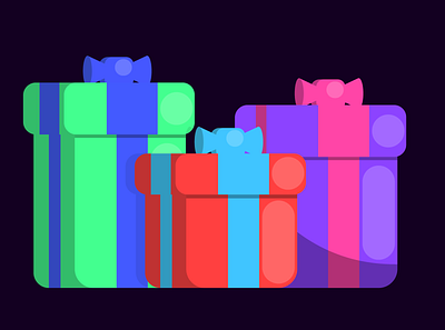 Presents design gift holiday illustration present