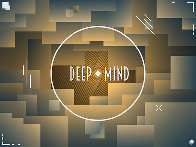 Deep Mind abstraction background branding design illustration logo poster typography vector wallpaper