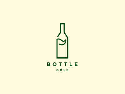 Bottle Golf bottle golf logo mark wine