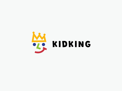 Kid king logo blog branding club illustration kid king learning logo museum playground school studio