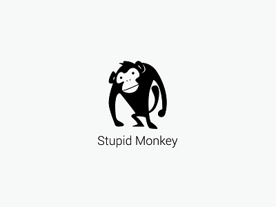 Stupid monkey logo animal branding characters club illustration logo mascot monkey vector
