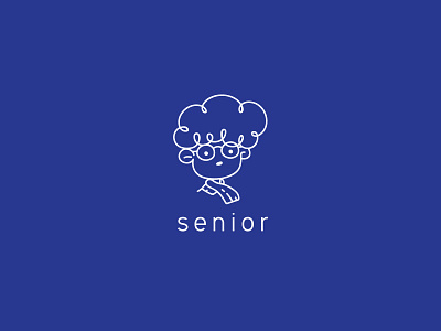 Senior logo blog book boy branding cute girl illustration logo mascot old senior