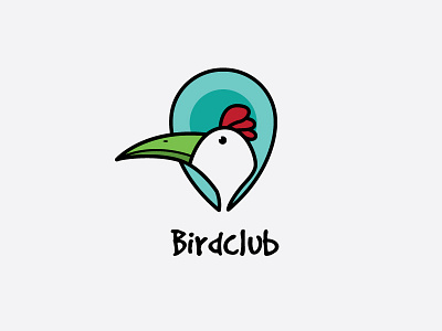 Bird Club logo animal bird blog branding club communication cute friend graphic design kid logo mascot