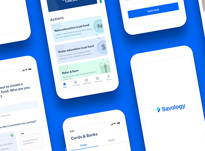 Savings App clean design fintech product savings app ui design uidesign