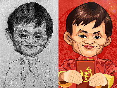 Jack Ma alibaba illustration new vector year