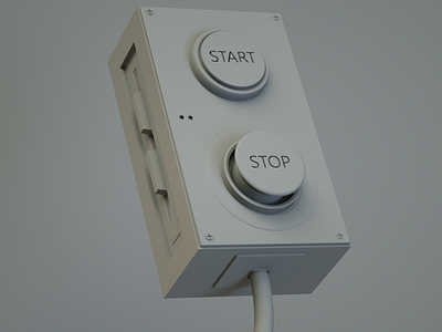 Start/Stop Button Model Concept 3d button c4d clay octane subdivision