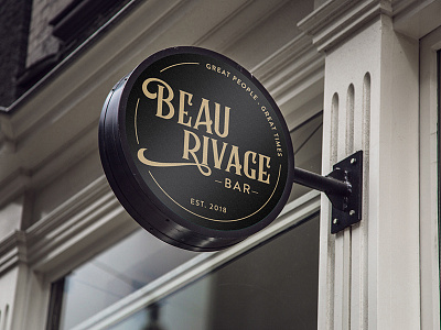 Beau Rivage Bar Logo bar brand branding dubai gastropub identity logo design pub