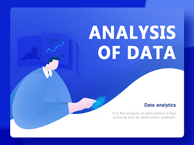 analysis of data analytics data illustration man web work