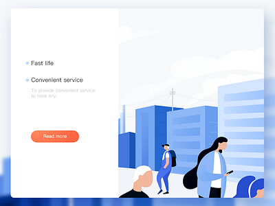 Convenient service design illustration man phone ui web women work