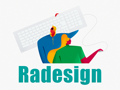 Radesign design illustration man ui women work