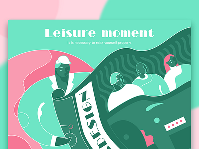 Leisure moment book boy cartoon data design girl illustration line magazine man ui web women work