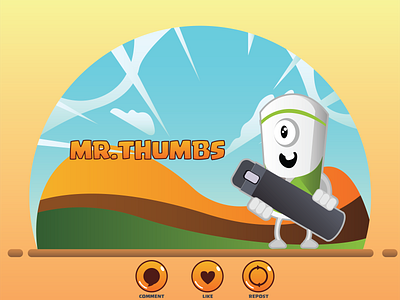 Mr. Thumbs Candidate 2 animation art design flat graphic design illustration illustrator vector