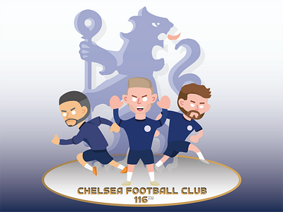 Chelsea Football Club 116th art comic design flat graphic design illustration illustrator logo vector