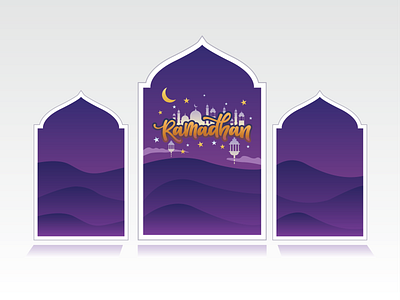 Ramadhan Mubarak is coming art design flat graphic design illustration illustrator typography vector